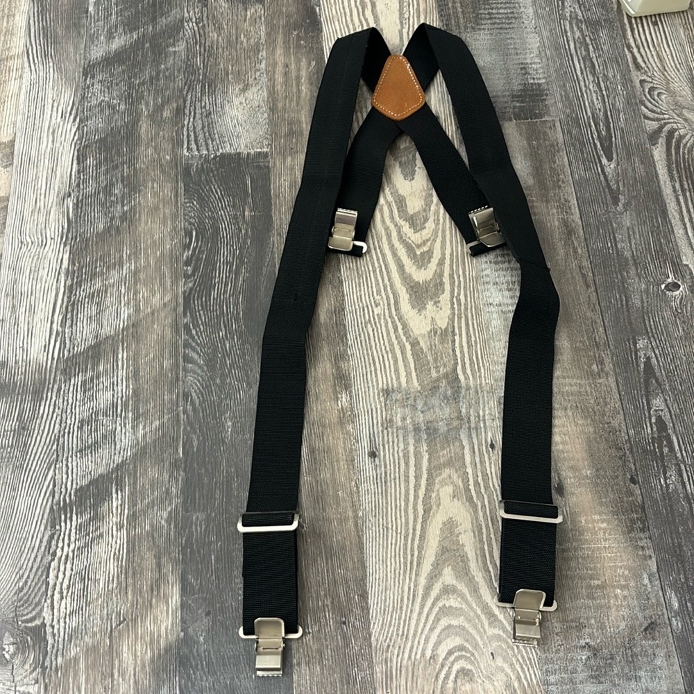 Custom leather craft suspenders